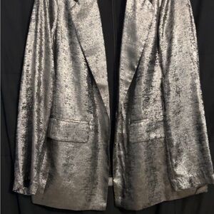 Silver Metallic Women's Blazer